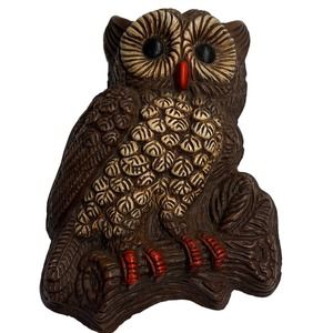 Vintage 1970s‎ Kitschy Owl Wall Hanging Decoration